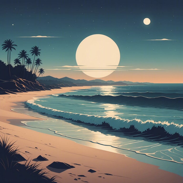 Imagine a clear night where the soft hum of the ocean merges with ethereal electronic beats to create a soundscape of peacefulness. It's like floating gently on the warm ocean under countless stars, disconnected from the world's hustle.