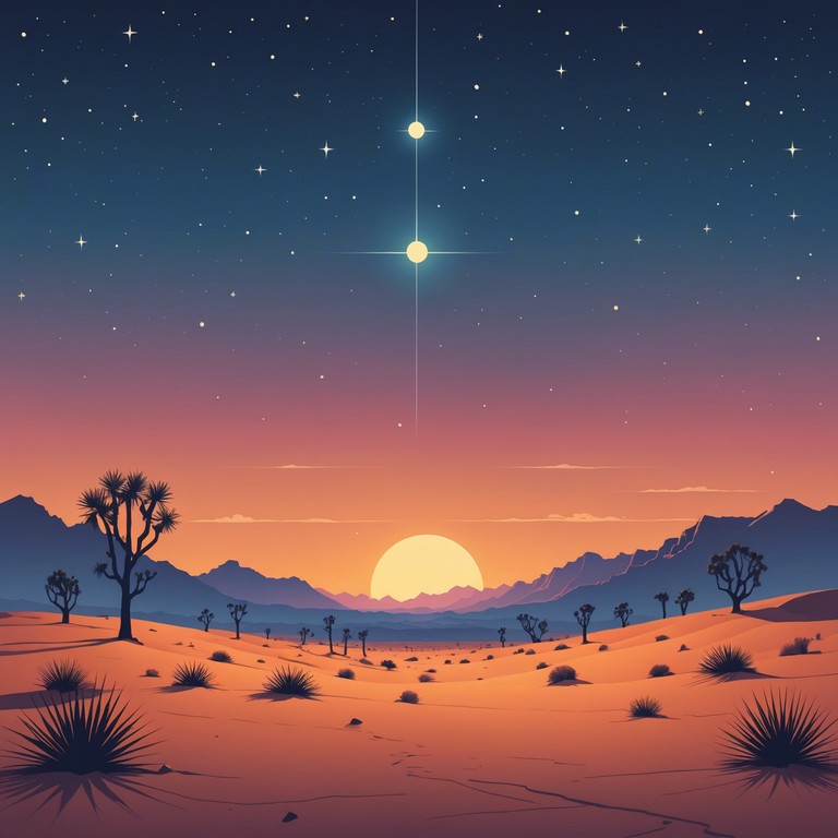 An instrumental piece that blends traditional middle eastern instruments with modern ambience to evoke the feeling of a sprawling, mysterious desert. The music carefully combines slow, resonating dunes with the brisk, mystical breezes common in desert folklore.