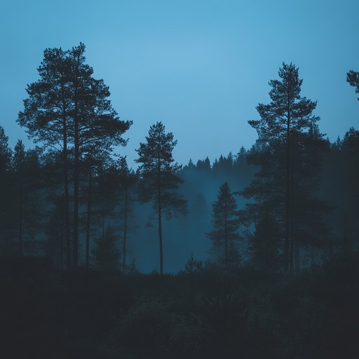 An eerie instrumental suomipop piece that blends haunting melodies with ambient forest sounds, evoking the unsettling atmosphere of dark finnish woods at night.