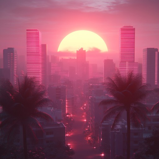 An uplifting instrumental synthwave piece that embraces warm nostalgia, guiding listeners through glowing city streets with soothing synth melodies and gentle beats, evoking feelings of comfort and reminiscence.