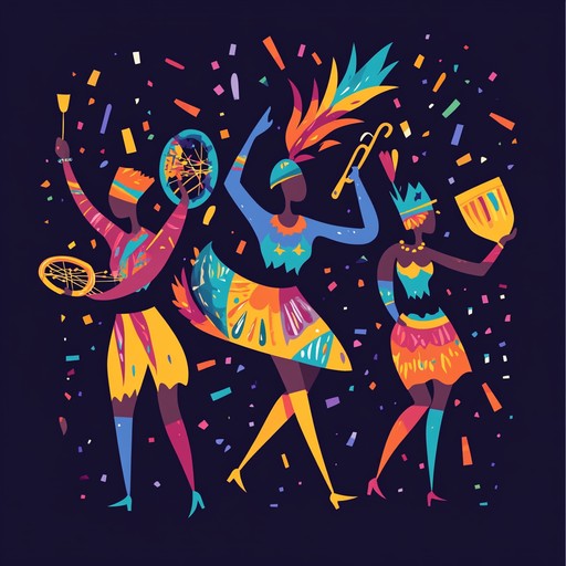 Experience a sunlit carnival with lively rhythms and whimsical melodies that dance through the air. This instrumental piece combines the rich sounds of latin jazz, transporting listeners to a festive atmosphere filled with joy and laughter. Highlighted by vibrant horn sections and intricate percussion, it captures the essence of a spontaneous, joyous celebration.