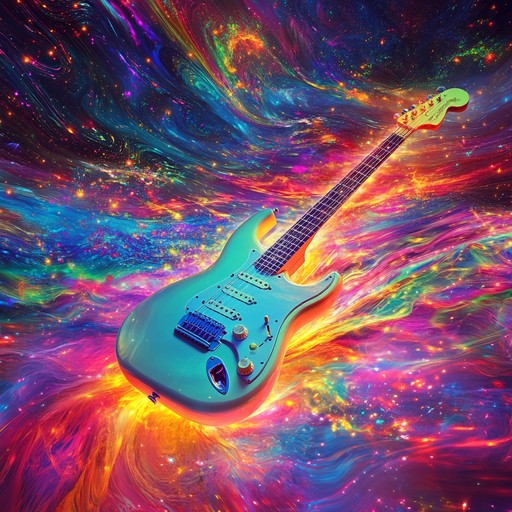 Dive into an energetic soundscape featuring rock infused dance beats paired with otherworldly guitar lines. This euphoric instrumental track takes listeners through a sonic adventure that is both exhilarating and transcendent.