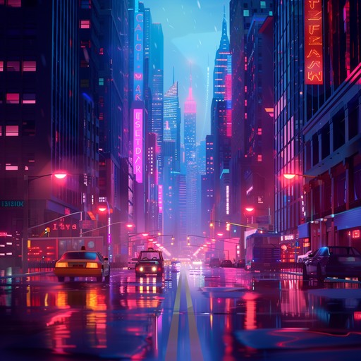 A high energy, futuristic soundscape that captures the essence of a neon lit cityscape. Pulsing electronic beats, glitchy synths, and ambient textures mesh together to create an immersive auditory experience. Perfect for capturing the vibe of a bustling, high tech metropolis.