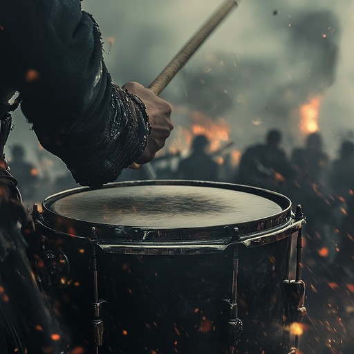 An instrumental composition featuring commanding brass and driving percussion, embodying the relentless energy and determination of soldiers advancing towards triumph.