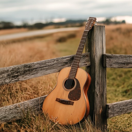 An intimate and reflective acoustic guitar instrumental exuding warmth and love, ideal for evoking serene and heartwarming moments spent in the countryside. This gentle and soothing melody transports listeners to tranquil fields and memories of tender embraces under the country sky