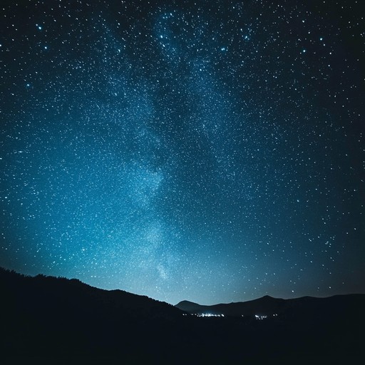 This track uses minimalistic soundscapes to reflect the serene and contemplative nature of the night, using gentle tones to mimic the whispering wind under a star filled sky.