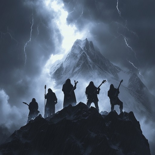 A thunderous instrumental heavy metal track featuring soaring guitar solos, driving basslines, and relentless drumming. This song takes listeners on an epic journey of triumph and resilience, forging strength through soundwaves. The powerful riffs and melodic leads create an uplifting atmosphere perfect for overcoming challenges.