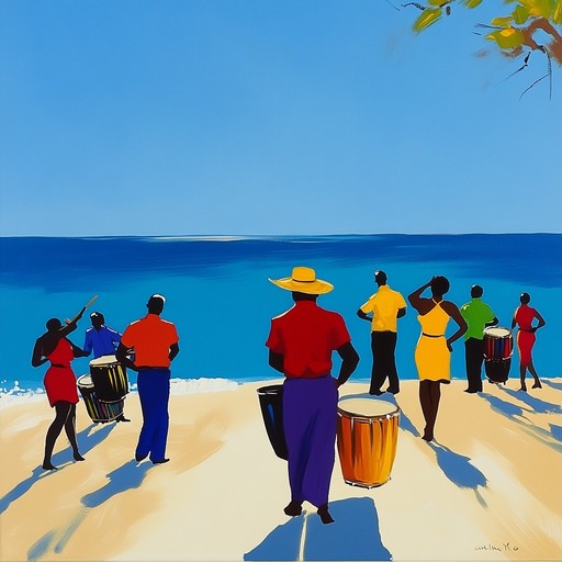 This instrumental cumbia track blends vibrant steel drum rhythms with lively percussion, creating a carefree tropical beach dance atmosphere perfect for summer vibes. Ideal for dancing on sun kissed sands or enjoying a breezy island fiesta.