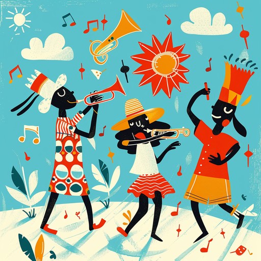 Imagine walking through a bustling street festival where vibrant colors fill the air and dancers move rhythmically to the beat of a steelpan. This track encapsulates that dynamic and joyous atmosphere, making you feel like you're part of the celebration from the first note.