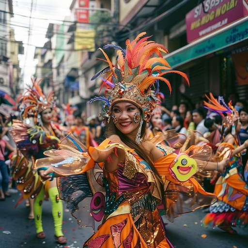 An exciting instrumental track brimming with vivacious beats and exuberant melodies reflecting the spirited essence of a vibrant carnival. The rhythm of the conga drums and maracas weaves through an energetic samba, inviting listeners to dance, celebrate, and lose themselves in the joyous atmosphere.