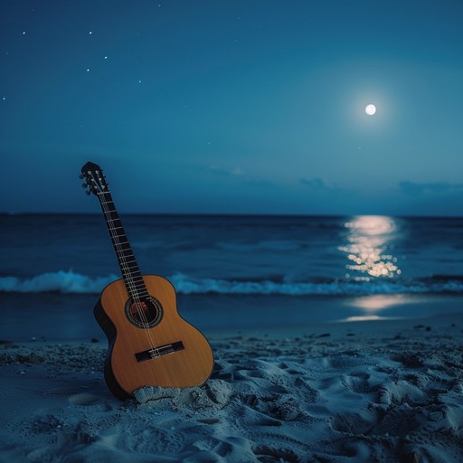 A tender bossa nova melody played on the guitar, reminiscent of a quiet, moonlit beach. The piece is perfect for introspective moments, capturing the tranquility and nostalgia of the scene.