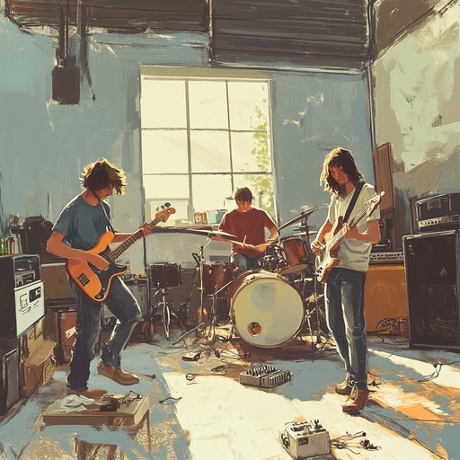 A lively and energetic instrumental track that encapsulates the carefree and rebellious spirit of garage rock, featuring raw guitar riffs and driving rhythms.