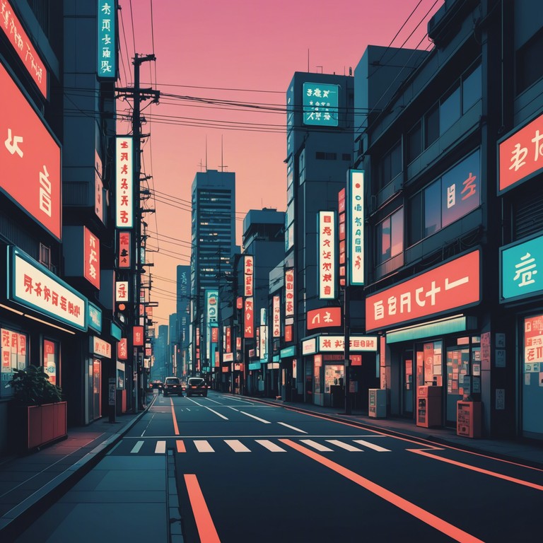 Feel the pulse of the neon city blended seamlessly with the gentle strings of the shamisen, evoking a sense of reflective solitude amidst the urban rush.