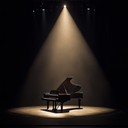 introspective theatrical piece featuring haunting piano melodies