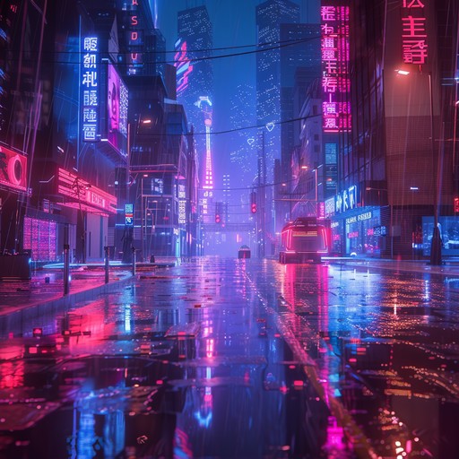 Dive into the electrifying ambiance of a neon soaked cyberpunk cityscape with evocative soundscapes, shimmering synths, and pulsating rhythms. This track transports listeners to a futuristic world blending dreamy ethereal vibes with high tech soundscapes. Ideal for setting a reflective yet energetic mood in a dystopian skyline.