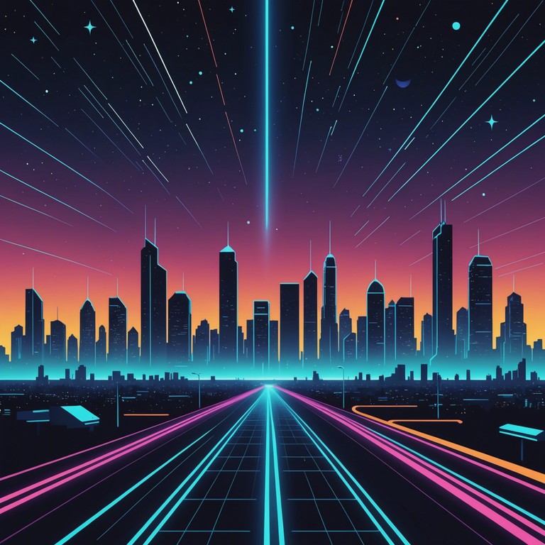 This track combines smooth chillwave beats with cybernetic soundscapes, painting an auditory picture of a neon lit futuristic city at night. The gentle yet persistent rhythm conjures scenes of misty streets, flickering lights, and shadowy figures. The inclusion of digital synths provides an immersive cyberpunk atmosphere, perfect for diving into a contemplative yet vibrant night time vibe.