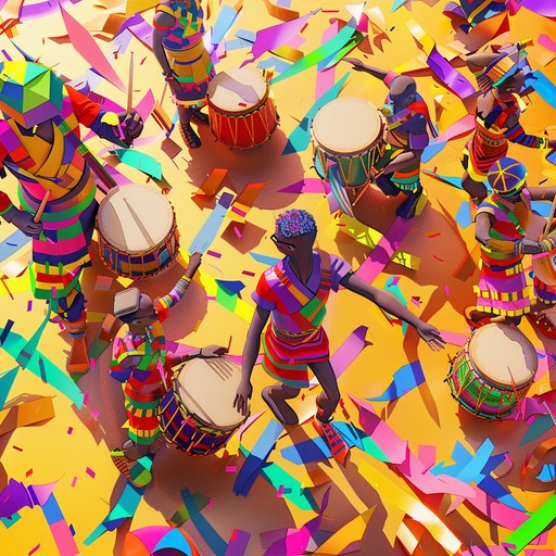 An electrifying array of percussion and melodic instruments embodying the vibrant essence of a carnival celebration. This track bursts with excitement and joy, featuring energetic drumming patterns and dynamic orchestral flow to immerse listeners in a jubilant, festival vibe. Ideal for evoking the thrill and passion of a high spirited carnival parade