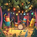 whimsical drum n bass with quirky, playful percussion elements