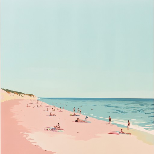 This is a whimsical, carefree tune with unusual harmonies and rhythms that transport listeners to a pastel colored beach full of sunbathers relaxing without a care in the world. Light and airy, this composition is designed to evoke a sense of easygoing delight and playful serenity