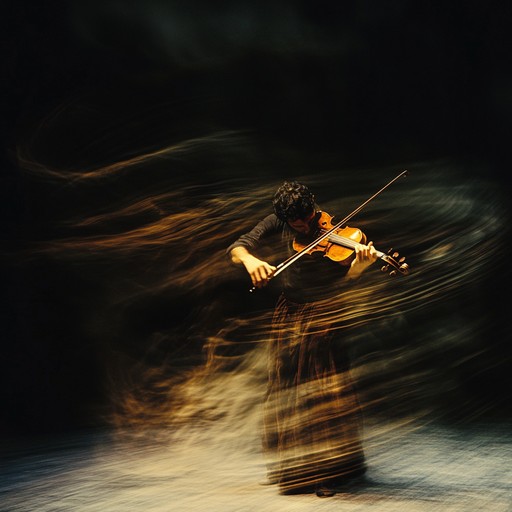 In this electrifying composition, a violin embarks on a relentless auditory pursuit, weaving through intricately fast paced melodies that mimic a thrilling chase scene. The piece showcases the violin's ability to rapidly shift dynamics and pitch, creating a lively and exhilarating musical experience.