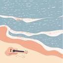 gentle melody evoking seaside relaxation and playful imagination