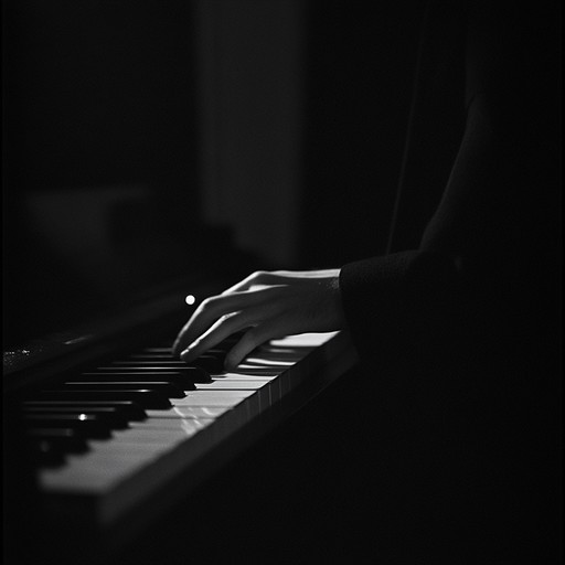 In an antique filled room, a solitary piano player performs deep into the night, engaging a small, mesmerized audience with tunes that speak of lost loves and fleeting moments. The atmosphere is thick with nostalgia and tender emotions.