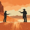 intense, suspenseful western standoff with dramatic soundscapes