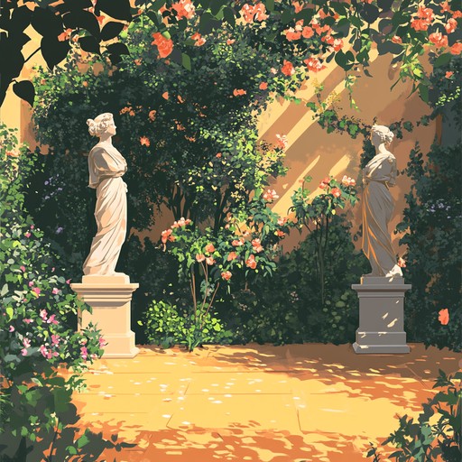 Imagine a lively morning in a sunlit garden during the baroque era. The cheerful violin melodies leap and dance, accompanied by the harpsichord's sprightly harmonies, evoking an atmosphere of joy and light heartedness. The piece unfolds with intricate counterpoint and playful ornamentation, capturing the vibrant spirit of awakening nature. Perfect for a delightful start to the day.