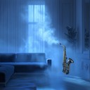 enigmatic saxophone weaves suspense in ambient lounge setting.