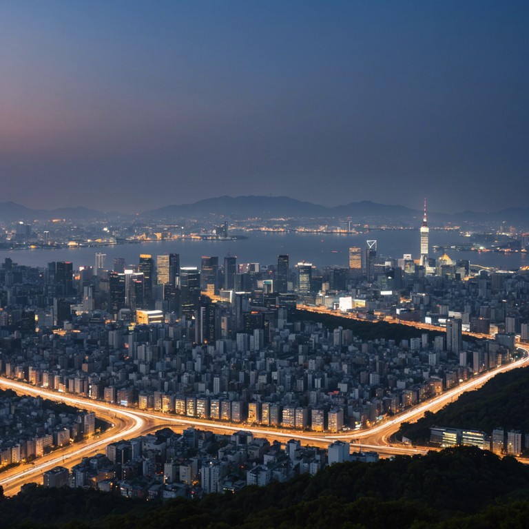 A sonic journey through seoul's neon lit nightscape, where ancient strings meet futuristic beats, embodying the city's dynamic fusion of old and new.