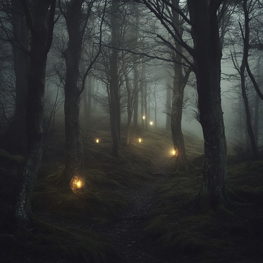 An eerie piece reflecting the chilling atmosphere of haunted woods. A flute summons ghostly images of lost souls and ancient spirits, set against a backdrop of dark harmonies. This mystifying tune is reminiscent of old folklore and whispers of stories untold.