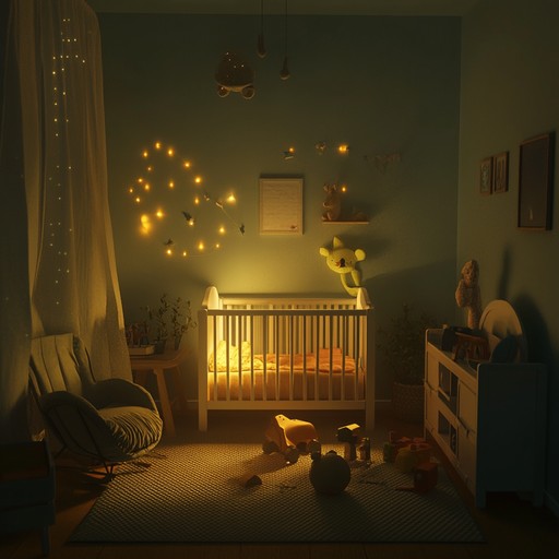 A ghostly lullaby filled with eerie xylophone melodies and unsettling ambient sounds, evoking an otherworldly, dreamlike state. The music is both enchanting and unsettling, designed to evoke the sensation of a haunted nursery where toys come alive after dark. Perfect for creepingly cute, spooky kid themed projects