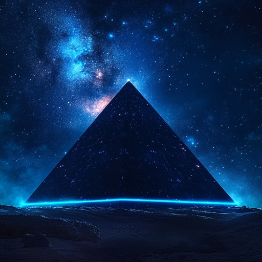 An instrumental track that combines traditional egyptian percussion with modern synthwave elements, creating a vibrant and unusual soundscape that bridges past and future