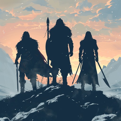 This powerful and energetic instrumental track features soaring melodies, thundering drums, and blistering guitar solos that evoke images of mighty heroes riding into battle. The song is a tribute to the courage and strength of legendary warriors from the frozen north, with a driving rhythm and grandiose orchestrations that capture the spirit of epic adventure.