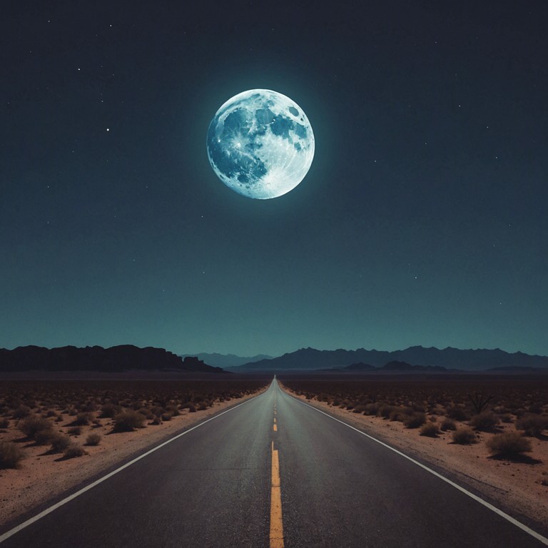 A soothing track that serves as the perfect backdrop for long, peaceful drives across serene landscapes. It emphasizes the quiet introspection and peaceful solitude of a journey under the expansive night sky.