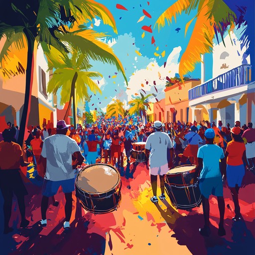 Capture the essence of a sunlit tropical carnival with lively steel drum melodies and uplifting beats. The song should be rhythmic, festive, and ideal for dancing, perfectly reflecting the carnival spirit.