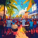 uplifting beats echoing tropical celebration atmosphere