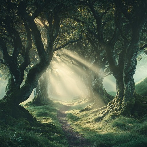 An evocative instrumental piece that blends haunting melodies with ethereal folk instrumentation, capturing the essence of sentimental longing and the mysterious allure of ancient woods