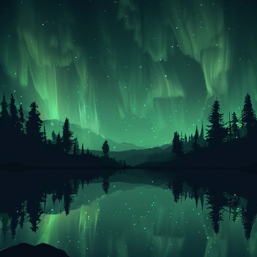 Picture a night under the northern lights, reflecting on the beauty and magic they bring. This chillwave composition starts with shimmering synths, lifting the listener onto a wave of cool celebration and serene joy. As layers build up, you are enveloped in a peaceful yet dynamic aura, akin to dancing under the aurora borealis.