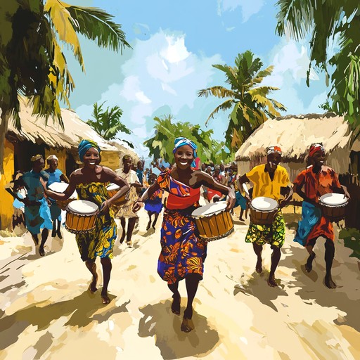 Feel the pulse of an african celebration with this joyous and dynamic track, featuring lively djembe rhythms and a vibrant mix of traditional and contemporary sounds that energize the soul.