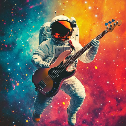 An energetic track that fuses the rhythmic grooves of funk rock with ethereal, space inspired synth sounds, taking listeners on a cosmic journey through pulsing basslines, funky guitars, and atmospheric layers.