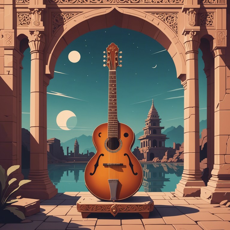 A captivating synthesis of orchestral grandeur and classic indian music, designed to transport listeners to the historic landscapes and grand temples of india, evoking a deep connection to the past.