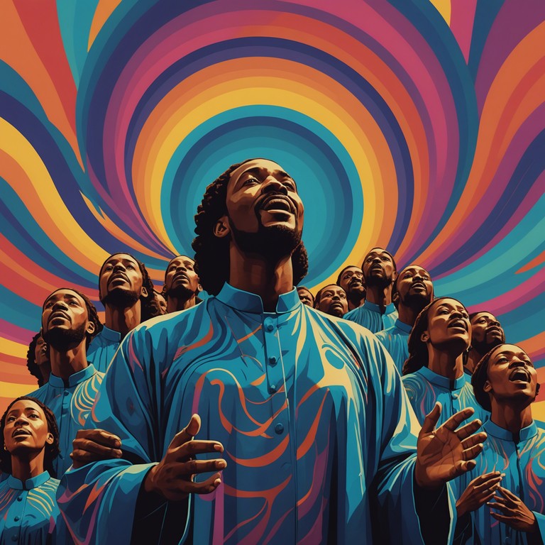 This track blends the otherworldly elements of psychedelic music with the soulful depths of gospel. Instruments traditionally used in gospel are intertwined with experimental psychedelic sounds, creating a spiritual and transcultural auditory experience.