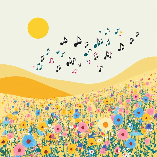 A vibrant and uplifting opera instrumental piece that captures the essence of joy and the beauty of blooming fields, with melodic orchestral arrangements and dynamic crescendos conveying happiness and celebration.