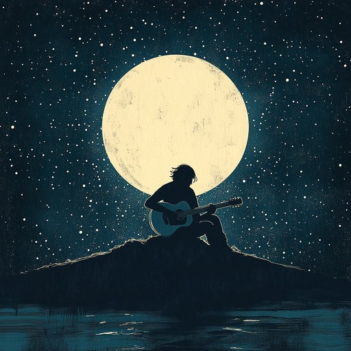 Picture a tranquil night with the soft glow of the moon lighting up a serene landscape. Here, an electric guitar riffs softly, narrating an emotional tale through its melodies. Each strum and slide offers a blend of bluesy passion and rock's intensity, forming a sentimental ballad that resonates deeply