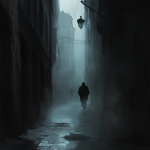 A track featuring deep, pulsating basslines layered with eerie atmospheric effects and syncopated rhythms. This creates a mysterious and haunting soundscape akin to walking through dimly lit alleys at night. The overall feel is both suspenseful and intriguing, pulling listeners into a shadowy journey through the uk's underground beats.