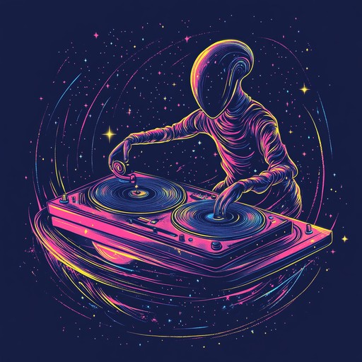 Experience an out of this world disco journey blending funky basslines, sparkling synth melodies, and pulsating rhythms that transport listeners to a cosmic dancefloor among the stars.