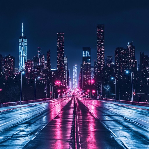 This track embodies the essence of synthwave, crafting a soundscape suitable for a nighttime cruise through a neon lit cityscape, where the subtle pulse of the bass complements layered synth textures, creating an immersive auditory experience.