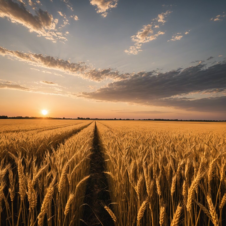 A soothing instrumental track that evokes the vastness and serenity of the prairie at sunset, ideal for relaxation and reflection.