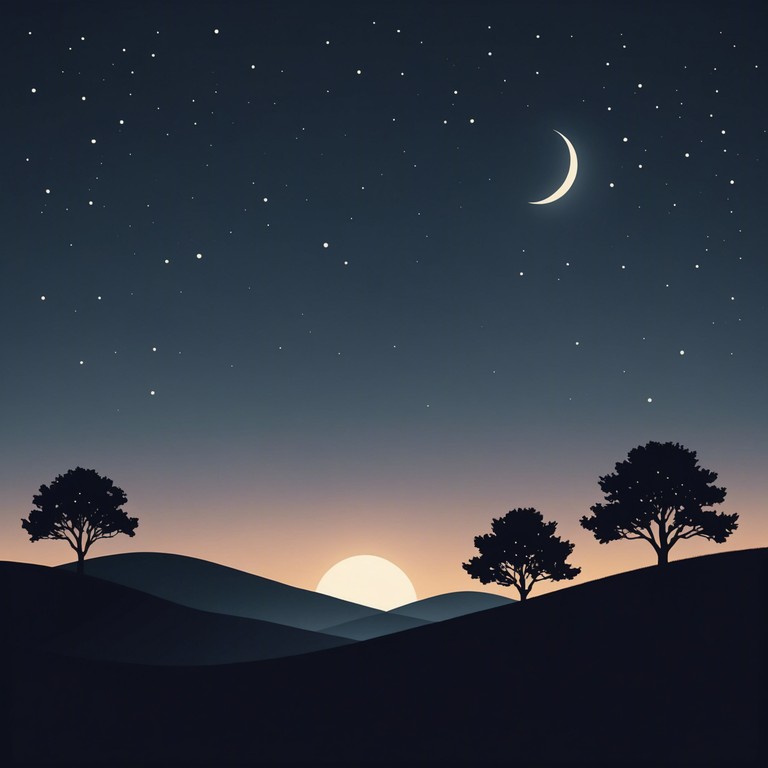 Craft a song that captures the essence of a serene night with soft piano melodies intertwining with ambient synthesizers, providing a backdrop that is both relaxing and subtly energizing, ideal for reflective evenings or tranquil nights.